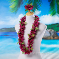 Seda artificial hecha a mano Bougainvillea Flower Neck Leis